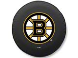 Boston Bruins Spare Tire Cover; Black (66-18 Jeep CJ5, CJ7, Wrangler YJ, TJ & JK)