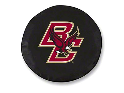 Boston College Spare Tire Cover; Black (66-18 Jeep CJ5, CJ7, Wrangler YJ, TJ & JK)