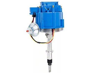Bous Performance HEI Ignition Distributor with 65K Coil; Blue Cap (76-90 4.2L Jeep CJ7 & Wrangler YJ)