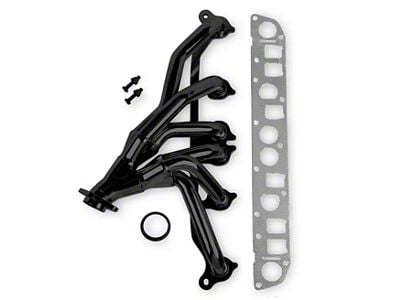 Bous Performance Shorty Headers; Black (07-11 3.8L Jeep Wrangler JK)