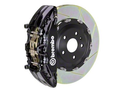 Brembo GT Series 6-Piston Front Big Brake Kit with 15-Inch 2-Piece Type 1 Slotted Rotors; Black Calipers (20-25 Jeep Gladiator JT)