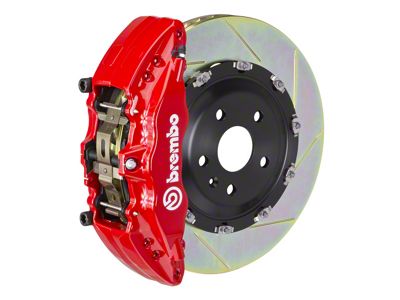 Brembo GT Series 6-Piston Front Big Brake Kit with 15-Inch 2-Piece Type 1 Slotted Rotors; Red Calipers (20-25 Jeep Gladiator JT)