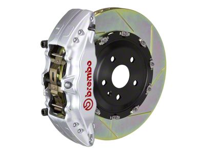Brembo GT Series 6-Piston Front Big Brake Kit with 15-Inch 2-Piece Type 1 Slotted Rotors; Silver Calipers (20-25 Jeep Gladiator JT)