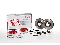 Brembo GT Series 4-Piston Rear Big Brake Kit with 15-Inch 2-Piece Type 3 Slotted Rotors; Red Calipers (11-21 Jeep Grand Cherokee WK2, Excluding SRT, SRT8 & Trackhawk)