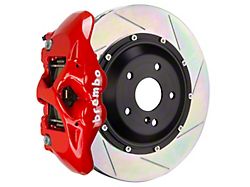 Brembo GT Series 4-Piston Rear Big Brake Kit with 15-Inch 2-Piece Type 1 Slotted Rotors; Red Calipers (18-21 Jeep Grand Cherokee WK2 Trackhawk)