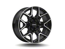 Brink Wheels Insurgent Machined Piano Black 6-Lug Wheel; 24x10; 30mm Offset (24-26 Tacoma)
