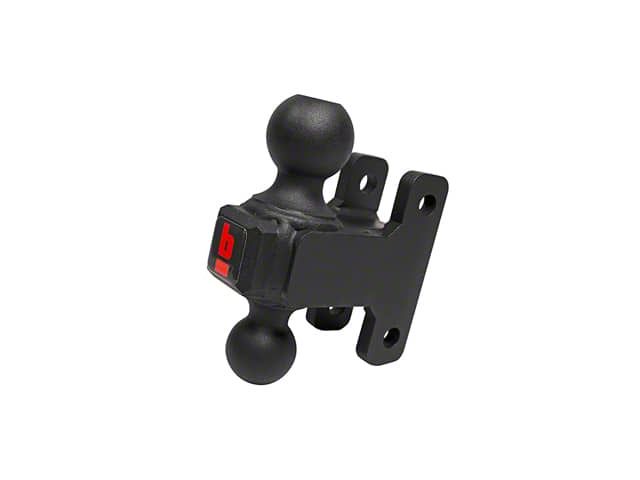 BROK Standard Ball Mount - 2x5 Inch Drop, 1 Inch Ball, Black Powdercoat