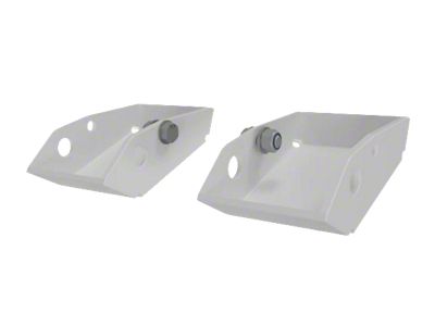 BroncBuster Rear Shock Skid Plates; Oxford White (21-25 Bronco)