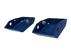 BroncBuster Rear Shock Skid Plates; Performance Blue (21-25 Bronco)