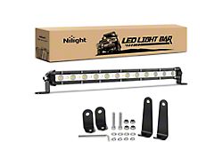13-Inch Ultra-Slim Single Row LED Light Bar; Flood Beam (Universal; Some Adaptation May Be Required)