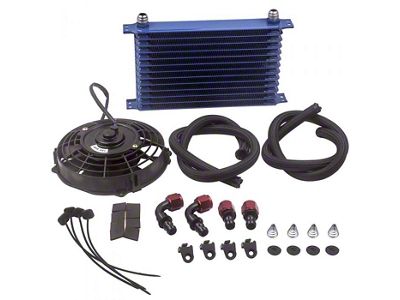 13-Row Oil Cooler Kit with 7-Inch Fan (Universal; Some Adaptation May Be Required)