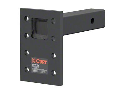 2-Inch Receiver Hitch Adjustable Pintle Mount; 6-1/2-Inch Drop; 15,000 lb. (Universal; Some Adaptation May Be Required)