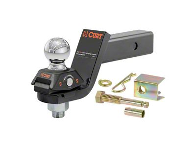 2-Inch Receiver Hitch Rockerball Cushin Ball Mount with 2-Inch Ball; 3-Inch Drop (Universal; Some Adaptation May Be Required)