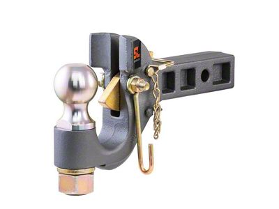 2-Inch Receiver Hitch SecureLatch Ball and Pintle Hook with 2-5/16-Inch Ball; 14,000 lb. (Universal; Some Adaptation May Be Required)