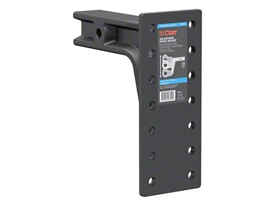 2.50-Inch Receiver Hitch Adjustable Pintle Mount; 20,000 lb. (Universal; Some Adaptation May Be Required)