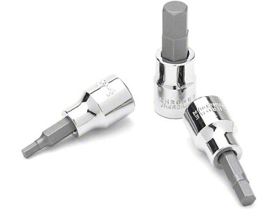 3/8-Inch Drive Metric Hex Bit Set; 8-Piece Set