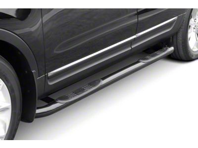 3-Inch Round Side Step Bars; Black (21-25 Bronco 4-Door)