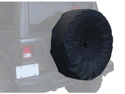 33 to 35-Inch Spare Tire Cover; Black (21-25 Bronco)