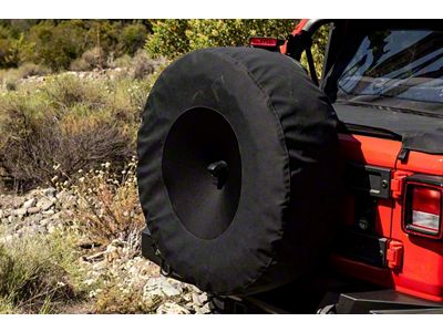 37-Inch Spare Tire Cover; Black (21-25 Bronco)
