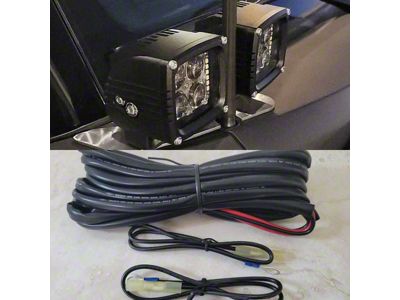 4-Light Pillar Mounting Brackets with DIY Wiring Harness (21-25 Bronco)