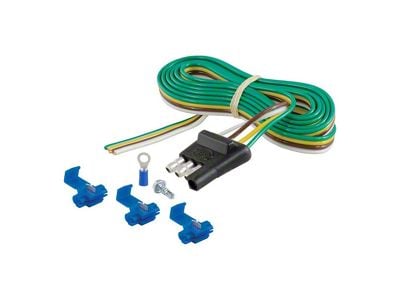 4-Way Flat Connector Plug with 48-Inch Wiring and Hardware; Trailer Side