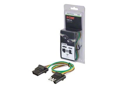 4-Way Flat Connector Plug and Socket with 12-Inch Wiring