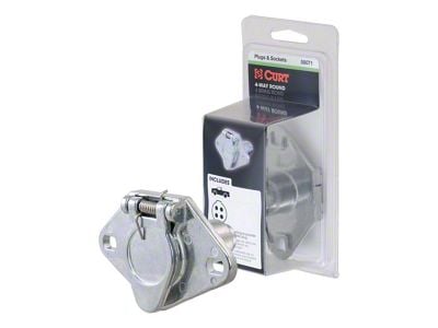 4-Way Round Connector Socket; Vehicle Side