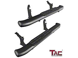 4.25-Inch PNC Oval Side Step Bars; Textured Black (21-25 Bronco 2-Door)
