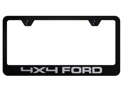 4x4 Ford Laser Etched License Plate Frame (Universal; Some Adaptation May Be Required)