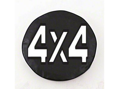 4x4 Spare Tire Cover with Camera Port; Black (21-25 Bronco)