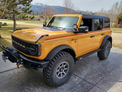 5-Bar High Version Side Stripes; Gloss Red (21-25 Bronco 2-Door)