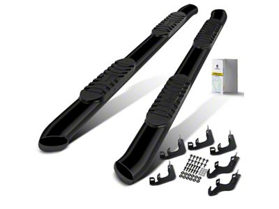 5-Inch Oval Bent Side Step Bars; Black (21-25 Bronco 4-Door)