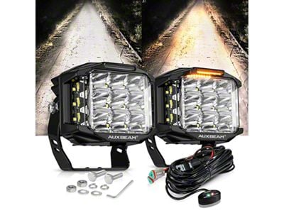 2X For Ford Bronco 4 80W LED Round Off Road Combo Driving Lights Pods 6500k 12V - Foto 9