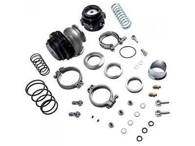 50mm Blow Off Valve with 44mm V-Band External Turbo Wastegate Kit; Black (Universal; Some Adaptation May Be Required)
