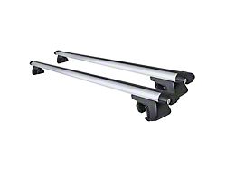 54-Inch Aluminum Roof Rack Cross Bars with Adjustable Clamps; Silver (Universal; Some Adaptation May Be Required)