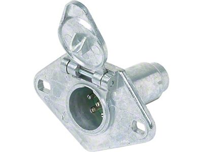 6-Pole Round Vehicle End Connector; Metal Housing