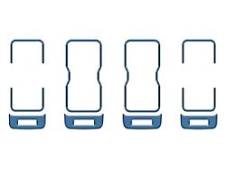 A/C Vent Accent Trim; Atlas Blue (21-24 Bronco)