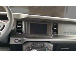 A/C Vent Accent Trim; Raw Carbon Fiber (21-24 Bronco)