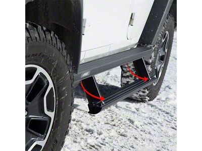 ActionTrac Powered Running Boards; Carbide Black (21-25 Bronco 4-Door)