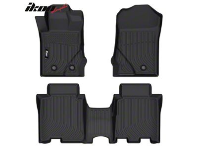 All-Weather Front and Rear Floor Mats; Black (21-25 Bronco 4-Door w/ Carpet Flooring)