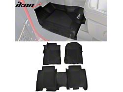 All-Weather Front and Rear Floor Mats; Black (21-25 Bronco 4-Door w/ Vinyl Flooring)