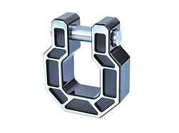 Royal Hooks Aluminum D-Ring Shackle; Black Milled 