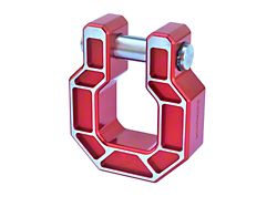 Royal Hooks Aluminum D-Ring Shackle; Red Milled