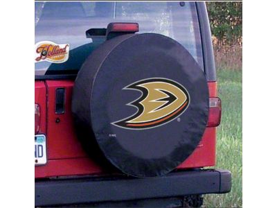 Anaheim Ducks Spare Tire Cover with Camera Port; Black (21-25 Bronco)