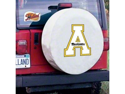 Appalachian State Spare Tire Cover with Camera Port; White (21-25 Bronco)