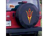 Arizona State University Pitchfork Spare Tire Cover with Camera Port; Black (21-25 Bronco)