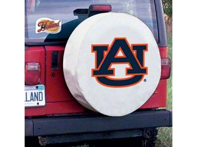Auburn University Spare Tire Cover with Camera Port; White (21-25 Bronco)