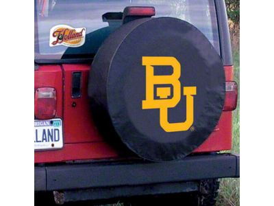 Baylor University Spare Tire Cover with Camera Port; Black (21-25 Bronco)