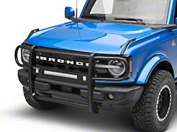 Beacon Grille Guard with 20-Inch LED Light Bar; Black (21-25 Bronco, Excluding Raptor)