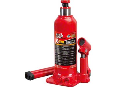 Big Red Hydraulic Bottle Jack; 6-Ton Capacity